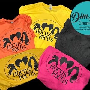 Hocus pocus mustard yellow Bella canvas brand tshirt